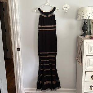 Beautiful black halter mermaid dress.